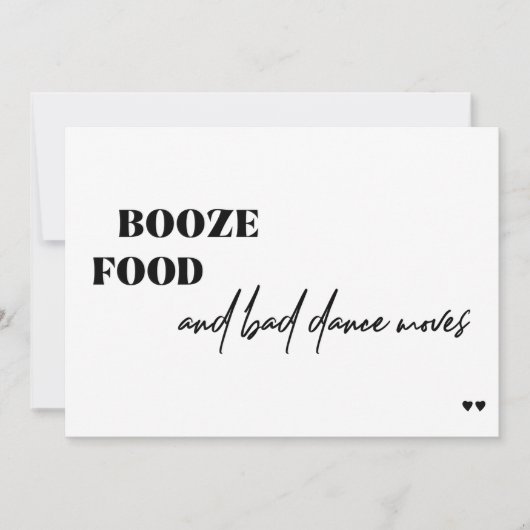 Boze eten slechte dans beweegt grappige bruiloft kaart (Voorkant)
