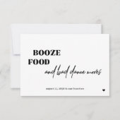 Boze eten slechte dans beweegt grappige bruiloft save the date (Voorkant)