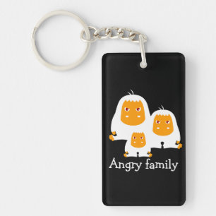Boze familie Apen ontwerp Sleutelhanger