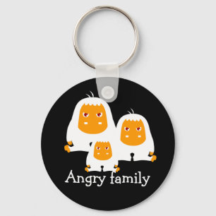 Boze familie Apen ontwerp Sleutelhanger