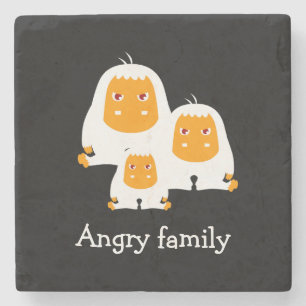 Boze familie Apen ontwerp Stenen Onderzetter