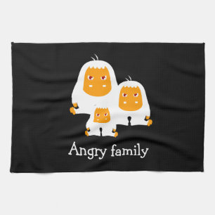Boze familie Apen ontwerp Theedoek