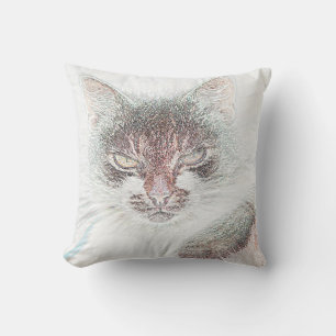 Boze Funky Kattengezicht Worpkussen Kussen