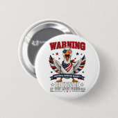 Boze Gans 4 juli Knop Ronde Button 5,7 Cm (Voorkant /achterkant)