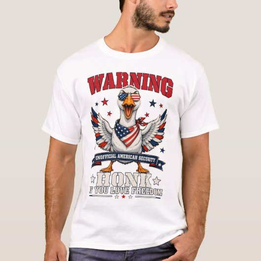 Boze Gans 4 juli T-shirt (Voorkant)
