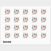 Boze Gans Met Mes Cartoon Kunst Sticker (Vel)