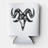 Boze geitenkop (zwart) blikjeskoeler (Voorkant)