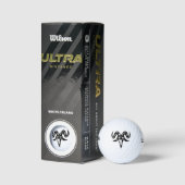 Boze geitenkop (zwart) golfballen (Verpakking)