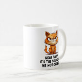 Boze gestresste kat Grappige stress meme voor katt Koffiemok (Voorkant rechts)