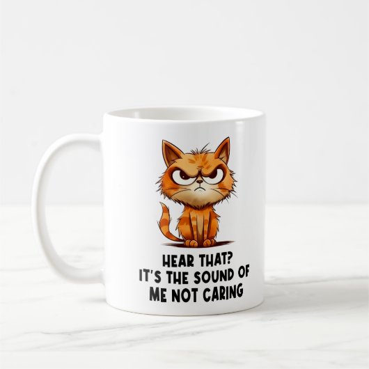 Boze gestresste kat Grappige stress meme voor katt Koffiemok (Links)