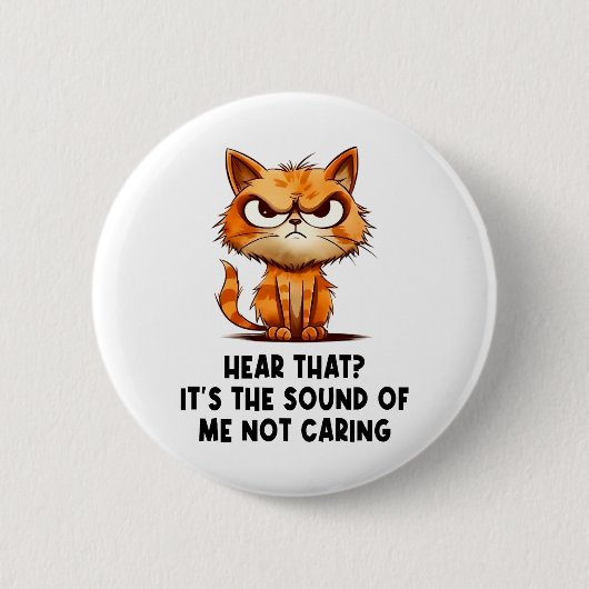 Boze gestresste kat Grappige stress meme voor katt Ronde Button 5,7 Cm (Voorkant)