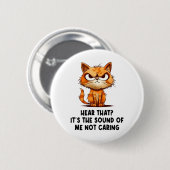 Boze gestresste kat Grappige stress meme voor katt Ronde Button 5,7 Cm (Voorkant /achterkant)