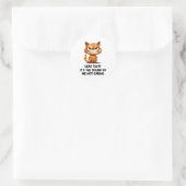 Boze gestresste kat Grappige stress meme voor katt Ronde Sticker (Tas)
