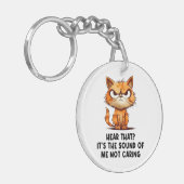 Boze gestresste kat Grappige stress meme voor katt Sleutelhanger (Voorkant Links)