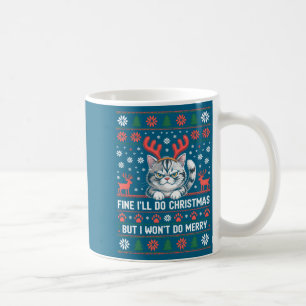 Boze Geweikat Kat Grappige Kerst Lelijke Trui Lang Koffiemok