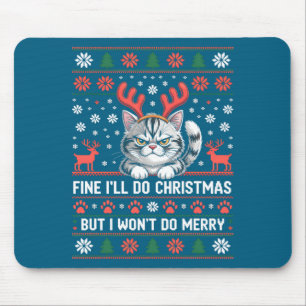 Boze Geweikat Kat Grappige Kerstmis Horrorsweater  Muismat