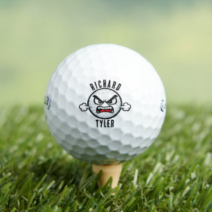 Boze Gezicht Golfbal - Aangepaste Naam Grappige Ca Golfballen