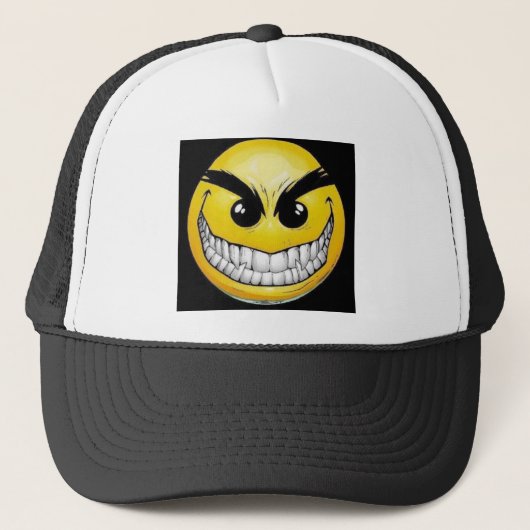 Boze gezicht Trucker Hat Pet (Voorkant)