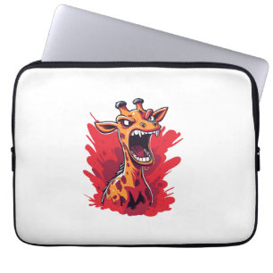 Boze Giraffe Grafische Grappige Giraffe Kawaii Laptop Sleeve