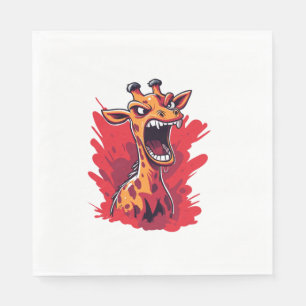 Boze Giraffe Grafische Grappige Giraffe Kawaii Servet
