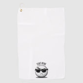 Boze Golfbal Golfhanddoek (Voorkant)