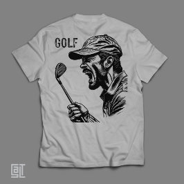 Boze Golfer die Schreeuwt Grappige Gefrustreerde G T-shirt