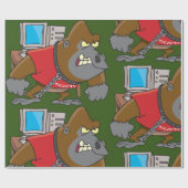 Boze Gorilla Beveiliging IT Tech Cadeaupapier (Vlak)