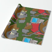 Boze Gorilla Beveiliging IT Tech Cadeaupapier (Uitgerold)