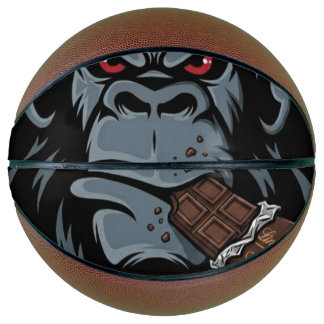 Boze Gorilla Grafische Basketbal – Roodogig Beest