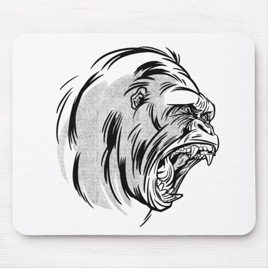Boze Gorilla Koning Van Jungle Ontwerp Muismat (Voorkant)