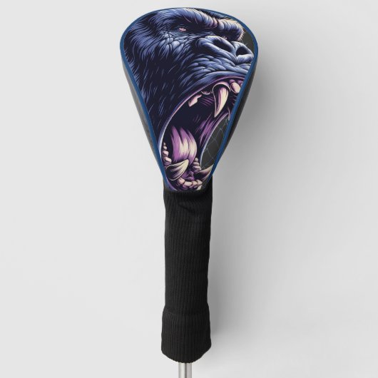 Boze Gorilla Lessen Leren Golf Hoofddeksel Golfheadcover (Voorkant)