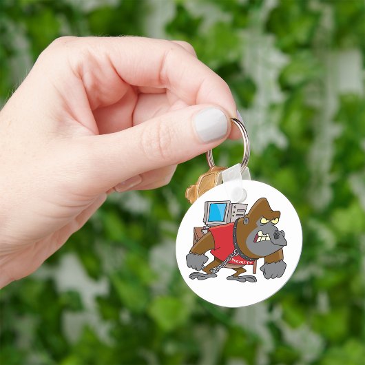 Boze Gorilla Security IT Tech Sleutelhanger