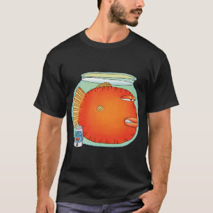 boze goudvis in aquarium t-shirt