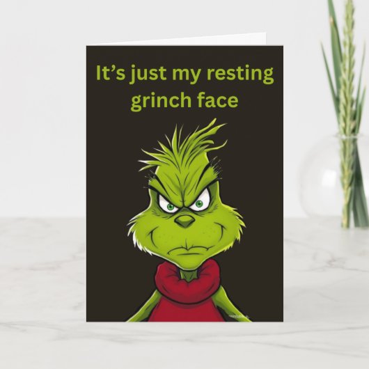Boze grinch gezicht kaart (Voorkant)
