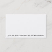 Boze groene geest met magische fles visitekaartje (Achterkant)