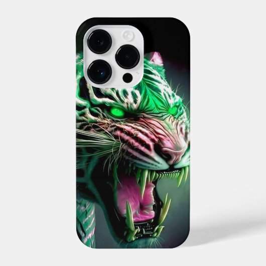 BOZE GROENE TIJGER KLAAR VOOR AANVAL iPhone HOESJE (Achterkant)