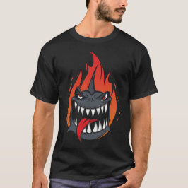 Boze Haai Aanval Cartoon Ontwerp T-shirt
