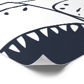 Boze haai,  doedelpatroon. poster (Hoek)