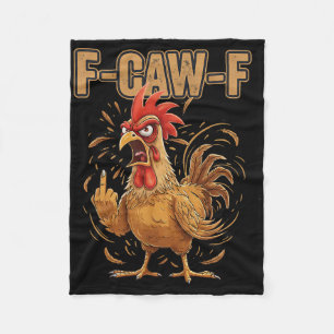 Boze Haan F Kraai F Grappige Kip Houding Fleece Deken