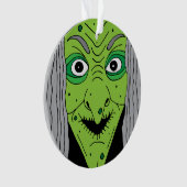 Boze heks gezicht gelukkig Halloween griezelig Ornament (voorkant)