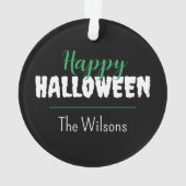 Boze heks gezicht gelukkig Halloween griezelig Ornament (achterkant)