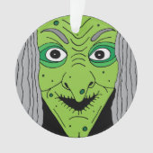 Boze heks gezicht gelukkig Halloween griezelig Ornament (voorkant)