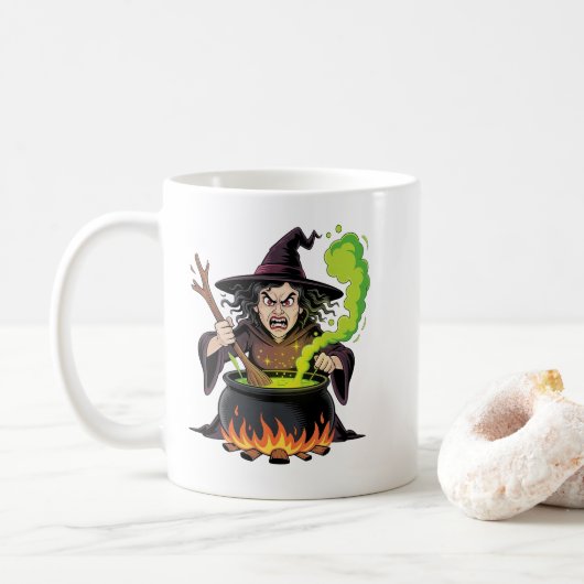 Boze Heks Halloween Koffiemok (Met donut)