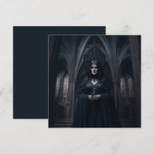 Boze heks in kathedraal Wenskaart Feestdagenkaart (Voorkant / Achterkant)