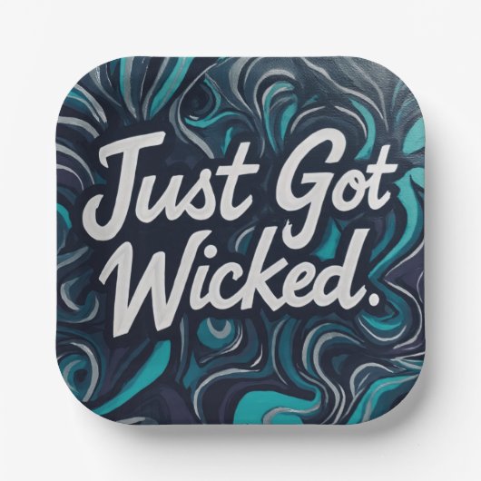 boze heks papieren bordje (Voorkant)