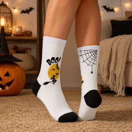 Boze Heks, Vleermuizen & Volle Maan Halloween Kous Sokken
