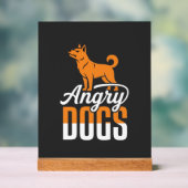 Boze Honden Vector Mascotte Acryl Bord (Neutraal)