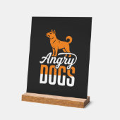 Boze Honden Vector Mascotte Acryl Bord (Hoek)