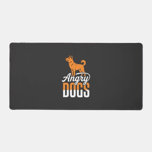 Boze Honden Vector Mascotte Bureaumat (Voorkant)