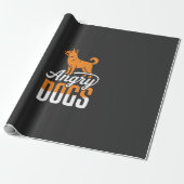 Boze Honden Vector Mascotte Cadeaupapier (Uitgerold)